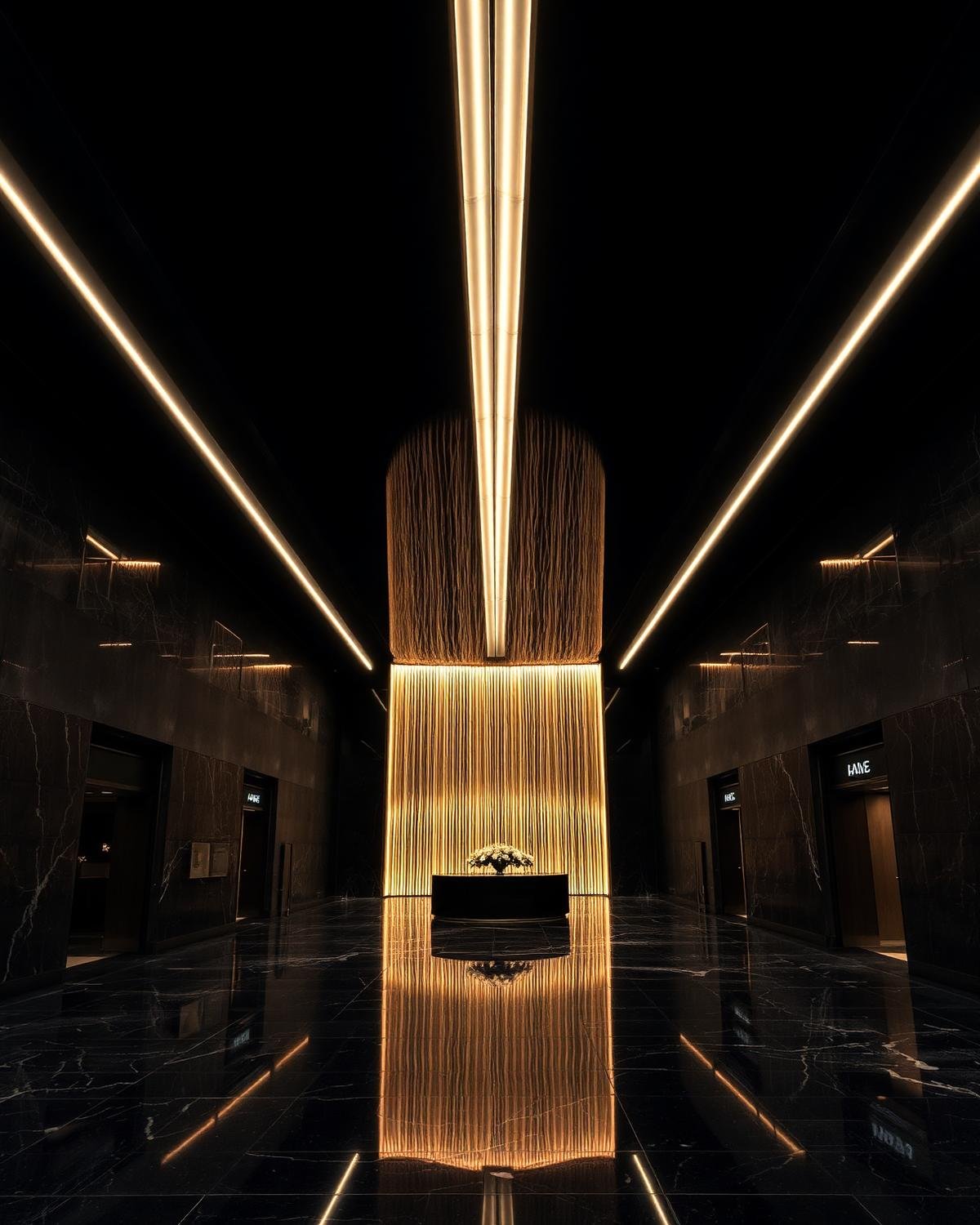 Corporate headquarters lobby lighting