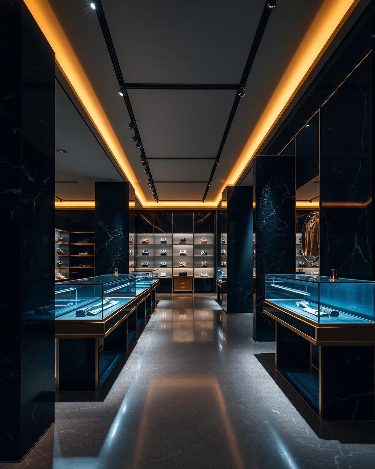 High-end retail boutique lighting